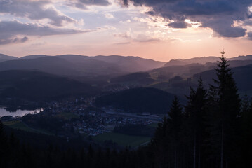 Black Forest Sunset Landscape, Germany