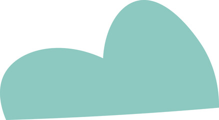 Hand drawn cartoon brush flat icon Spring decorative shrubs