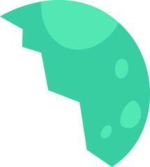 Broken eggshell flat icon Exotic egg