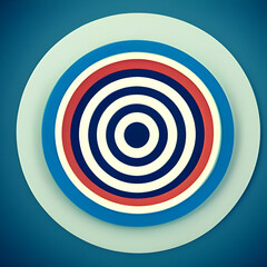 Naklejka premium Target bull's eye ai generative art on blue