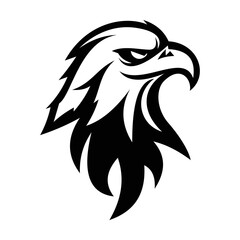 Eagle silhouette logo symbol design illustration. Clean logo mark design. Illustration for personal or commercial business branding.
