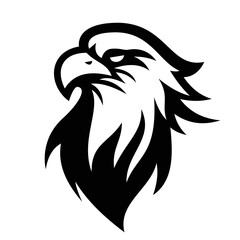 Eagle silhouette logo symbol design illustration. Clean logo mark design. Illustration for personal or commercial business branding.