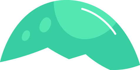 Broken eggshell flat icon Exotic egg