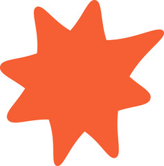 Hand drawn abstract doodles flat icon