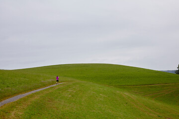 running on the hill