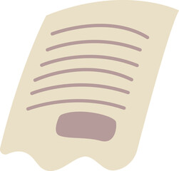 Magic spell on paper flat icon