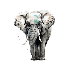 Trendy Elephant Graphic Generated by AI