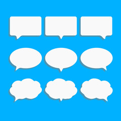 Message bubbles vector icons for chat. Vector imessage bubbles design template for social media chat