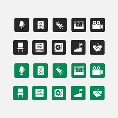 icon set suitable for music concert event, icon modern and simple vector EPS.
