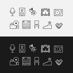 icon set suitable for music concert event, icon modern and simple vector EPS.