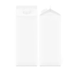 Cardboard packaging box with cap. Front and side view. Vector illustration isolated on white background, ready and simple to use for your design. EPS10.	