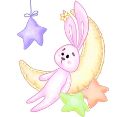 drawing of plush textile toys. High quality photo