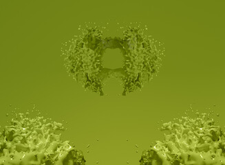 3d render, green olive, nature, organic