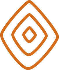 Abstract african ethnic ornament flat icon