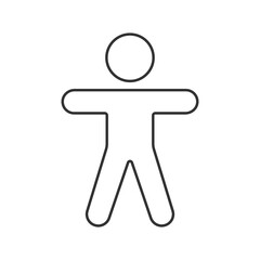 Exercise vector icon. Line sign for mobile concept and web design. Symbol, logo illustration. Vector graphics