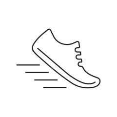 Running vector icon. Line sign for mobile concept and web design. Symbol, logo illustration. Vector graphics