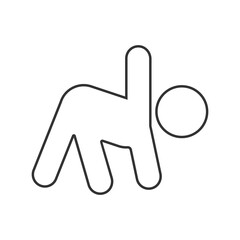 Obraz premium Fitness vector icon. Line sign for mobile concept and web design. Symbol, logo illustration. Vector graphics