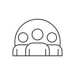 Relationship vector icon. Line sign for mobile concept and web design. Symbol, logo illustration. Vector graphics
