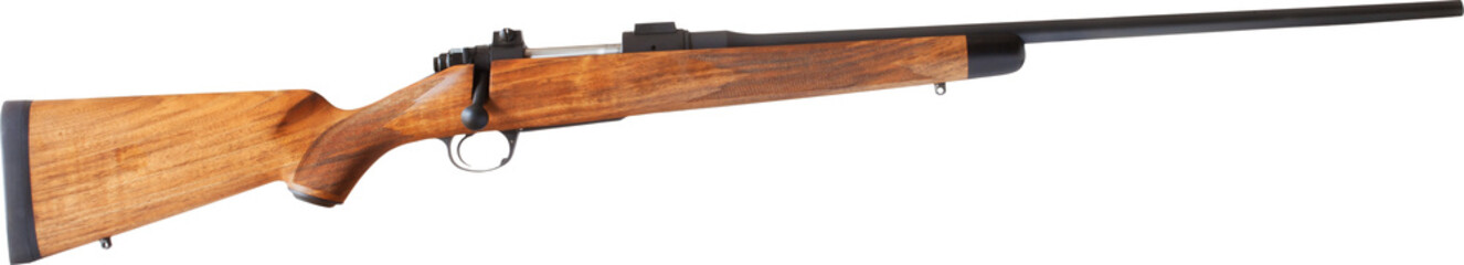 Wood stock on a classic bolt action rifle