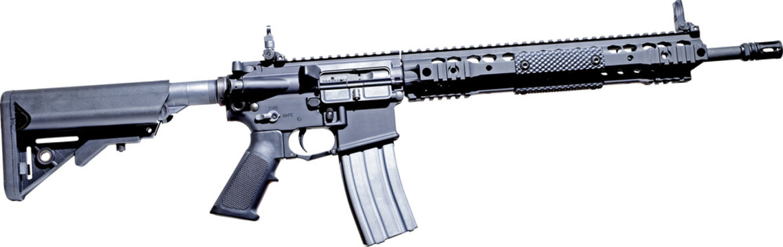 AR-15 with iron sights