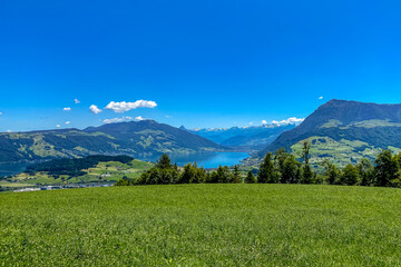 Panoramic View Of Lake Zug - Root, Switzerland