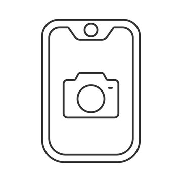 Selfie  vector icon. Line sign for mobile concept and web design. Symbol, logo illustration. Vector graphics