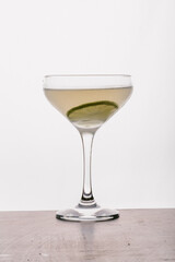 Daiquiri cocktail boozy refreshing drink on white background