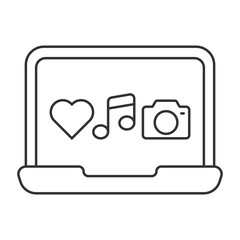 Hobbies vector icon. Line sign for mobile concept and web design. Symbol, logo illustration. Vector graphics