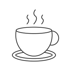 Coffee vector icon. Line sign for mobile concept and web design. Symbol, logo illustration. Vector graphics