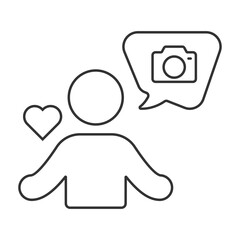 Hobbies vector icon. Line sign for mobile concept and web design. Symbol, logo illustration. Vector graphics