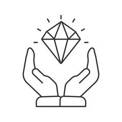 Luxury lifestyle vector icon. Line sign for mobile concept and web design. Symbol, logo illustration. Vector graphics