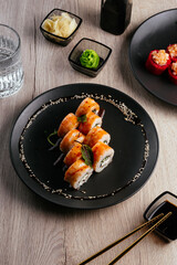 philadelphia sushi roll with shrimp