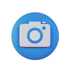 3d camera icon illustration