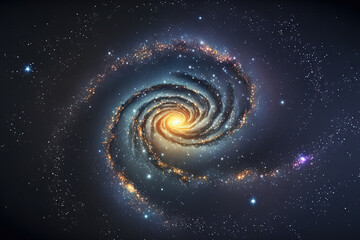 Milky Way galaxy in the universe, Thailand, with stars and cosmic dust. Generative AI