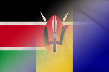 Kenya and Barbados political flag international contract BRB KEN
