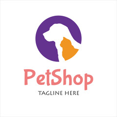 pet shop logo design vector template