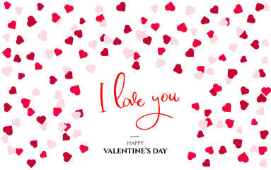 Valentine's Day card with hearts background