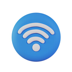 3d wifi icon illustration