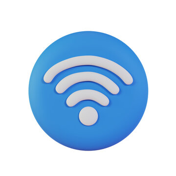 3d wifi icon illustration