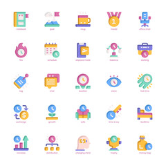 Productivity icon pack for your website, mobile, presentation, and logo design. Productivity icon flat design. Vector graphics illustration and editable stroke.