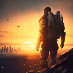 homme future science fiction technologie