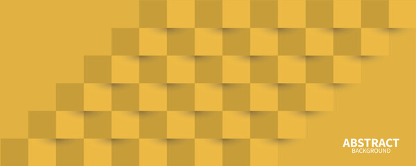 Abstract yellow geometric background. Modern web banner.