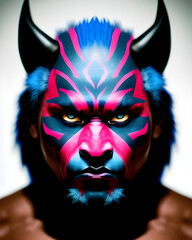Puma Devil Warrior Fantasy Character (Generative AI) 