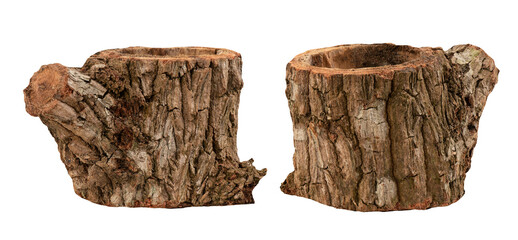 Logs for planting trees on transparent background.