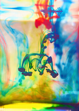 Food coloring reflected with Mylar.