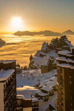 Avoriaz At Sunset