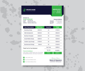 Minimal invoice template design