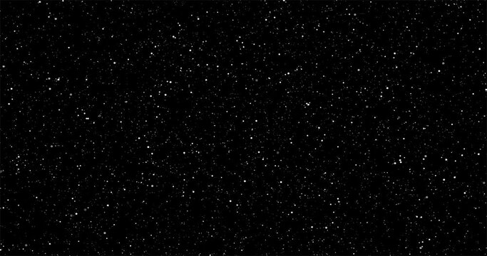 Animated background of stars in the dark sky
