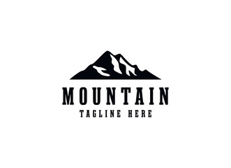 Fototapeta na wymiar Black mountain logo design template