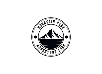 Black mountain logo design template